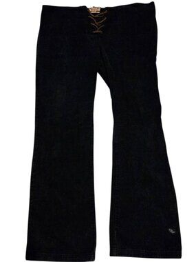 Vintage Gypsy Rose Black Corduroy Bell Bottoms Size Large Fair Condition